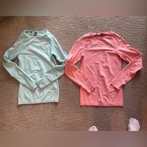 Gymshark Vital Seamless Long Sleeve bundle - Mint blue and Pink